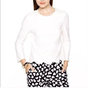 Kate Spade Cream Scallop Edge Bottom Top
